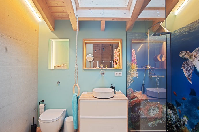 Kinderbad Unterwasserdesign LED Licht