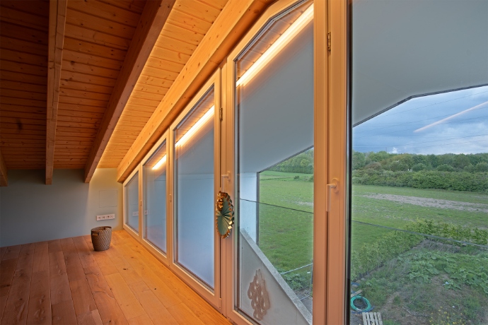 Dachstuhl mit LED LIcht